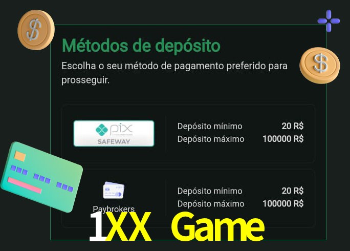 O cassino 1XX Game oferece uma grande variedade de métodos de pagamento